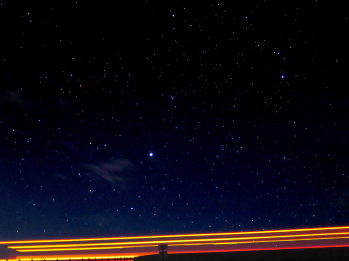 低角度摄影，星星，黑暗，夜晚，天空，云，光明，光明