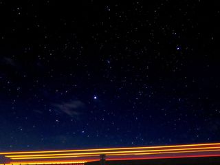 低角度摄影，星星，黑暗，夜晚，天空，云，光明，光明