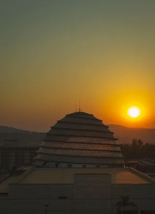 卢旺达，基加利，佳能，城市，64波，太阳，非洲，日落