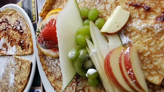 食物，浆果，水果，甜品，苹果，葡萄，煎饼