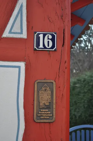 建筑，特写，宏，木，红，木，匾额，地址