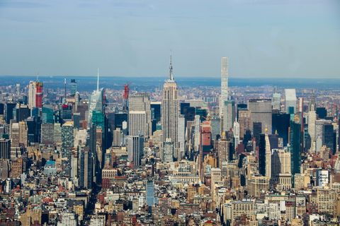 美国纽约，one world observatory，empire state，concrete，city，local，buildings