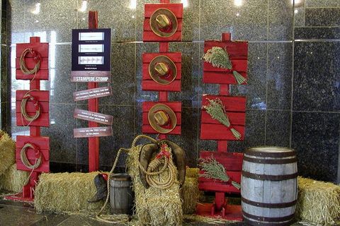 卡尔加里、牛仔、乡村风格、静物画、木桶、加拿大、艾伯塔、建筑