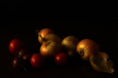 番茄，洋葱，蔬菜，番茄沙拉，厨师，厨房，健康，素食者