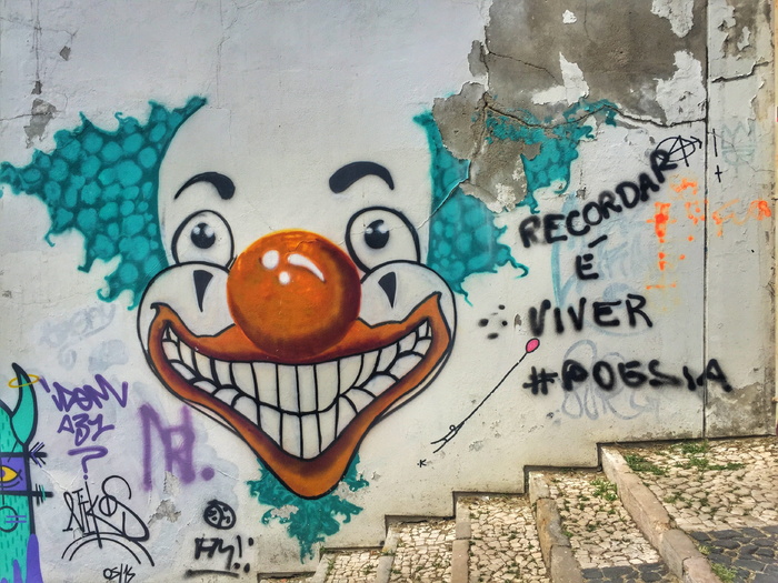 streetart、trip、小丑、墙壁、涂鸦、艺术与工艺、创意、文本