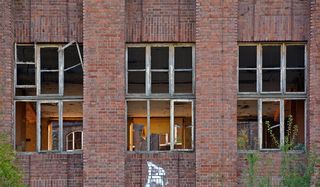 失落的地方，工厂，照片，窗户，旧的，离开，工业工厂，工业