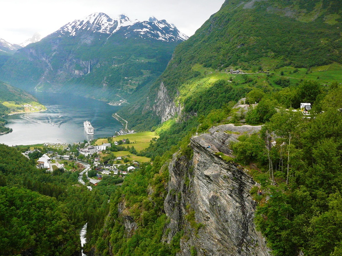 Geirangerjord，geiranger，景观，船舶，理学硕士，水，自然，航运