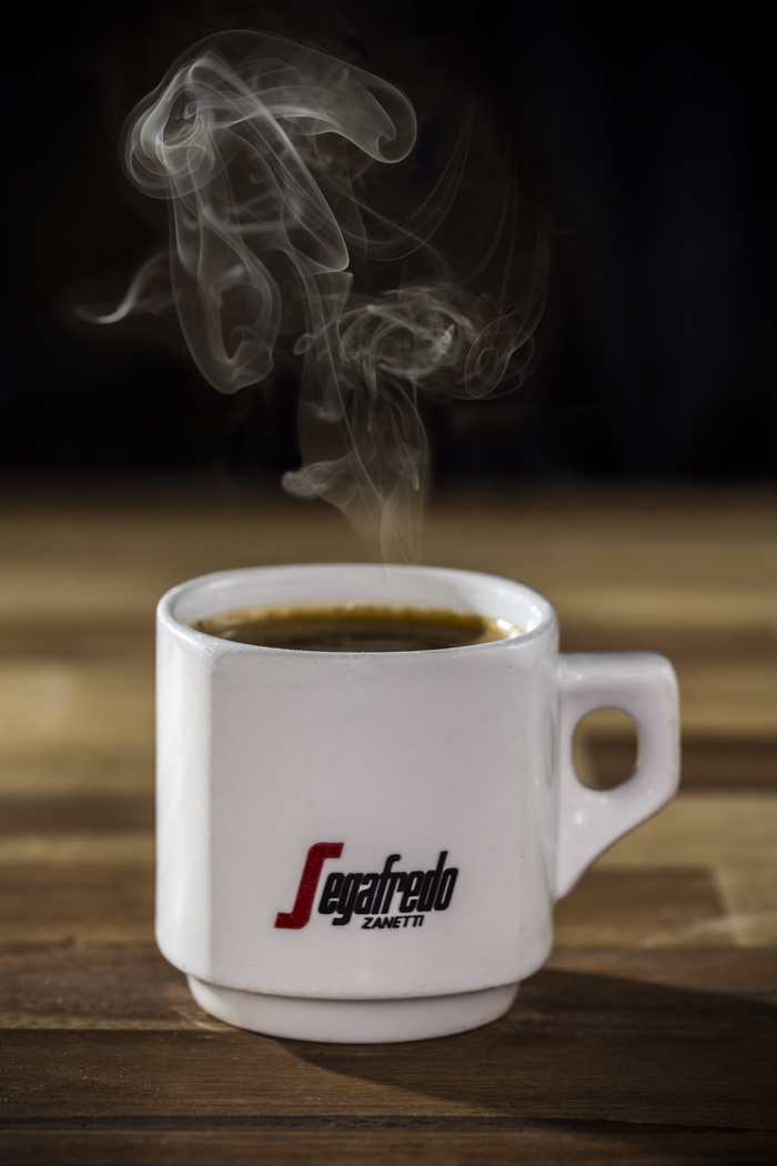 白色、陶瓷、咖啡杯、填充、热、液体、咖啡、蒸汽