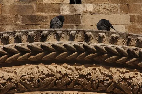 中庭，鸽子，教堂，建筑，建筑结构，墙壁，过去，历史