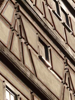 住宅、桁架、Fachwerkhaus、立面、窗户、酒吧、建筑、白角