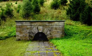 采矿、艺术挖掘、zeugnniss、neuhausen、矿山、供水、工厂、建筑