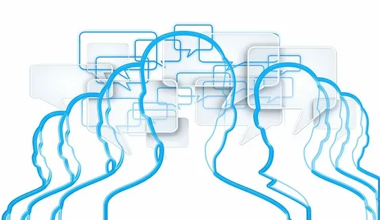 人物插图、小组、团队、反馈、确认、气球、云、词云