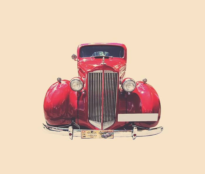 经典，红色，汽车插图，复古汽车，复古，汽车，汽车，模型，复古，汽车