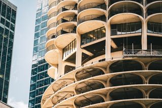 建筑立面、扶手、栏杆、办公楼、建筑、城镇、城市、城市