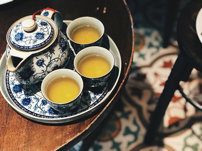 青花茶壶套装