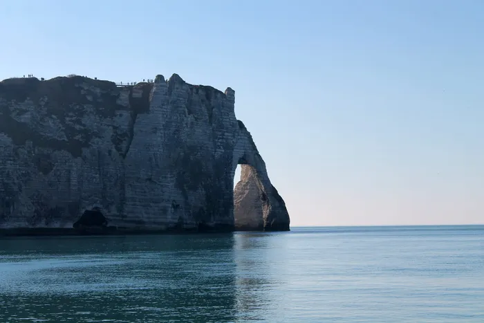 Etretat，突破，岩石，海洋，突破岩石，诺曼底，景观，侧面