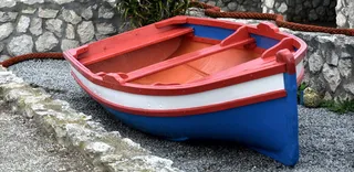 船，绳索，光亮，彩色，石墙，海滩，航海船，运输