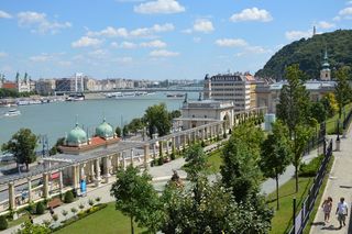 布达佩斯、布达、多瑙河、全景、城市景观、匈牙利、水、建筑