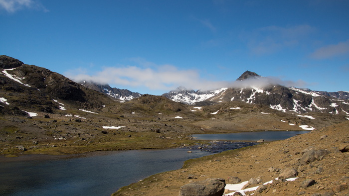 山，河，风景，自然，野生，绿地，夏天，雪