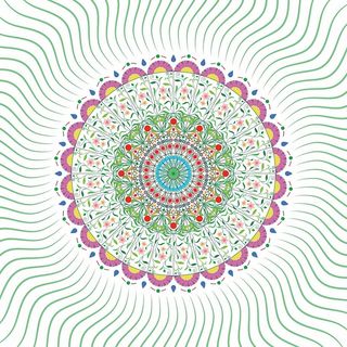 花卉，抽象，花卉，手工装饰，绘画，曼荼罗，手工绘制，印度