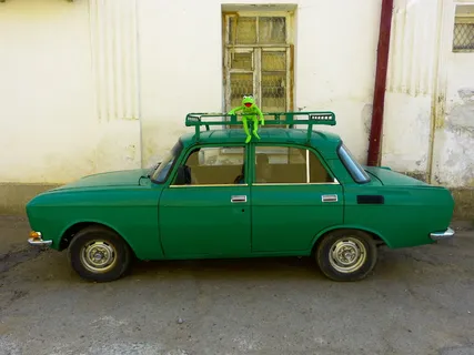 auto、green、old、frog、kermit、sit、交通方式、建筑结构