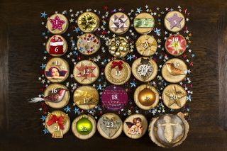 降临节，降临日历，付款，日历，圣诞节，圣诞饰品，装饰，圣诞饰品