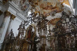 宗教、人、雕像、内部、大教堂、教堂、Zwiefalten、宗教