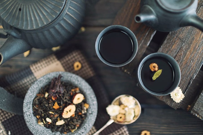 黑色，花岗岩香料茶，茶壶，食品，咖啡，茶，壶，厨房