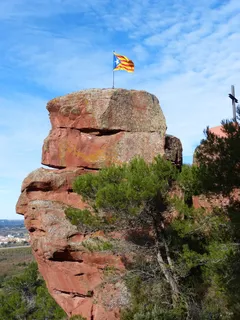 岩石、山脉、priorat、红砂岩、加泰罗尼亚国旗、天空、自然、岩石-对象 岩石、山脉、priorat、红砂岩、加泰罗尼亚国旗、天空、自然、岩石-对象