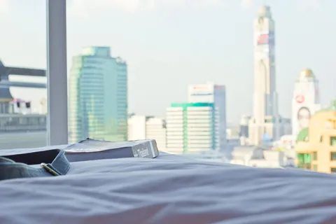 泰国，床，旅行，书，光，城市，焦点，短景深