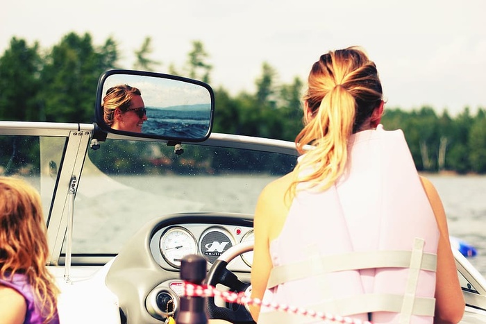 享受、乐趣、休闲、镜子、户外、人、女人、交通方式