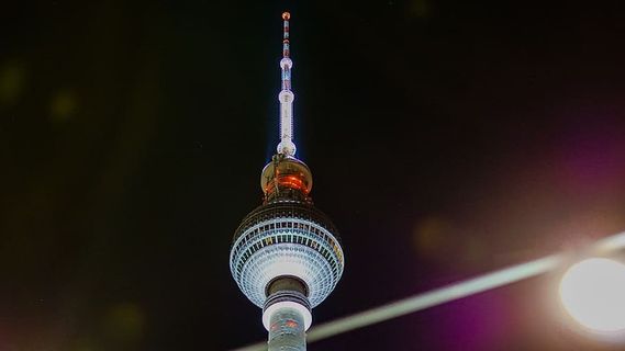 柏林，塔，亚历克斯，亚历山大广场，夜晚，夜景，灯光，夜生活