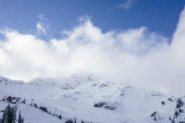 寒冷、雾、景观、山脉、户外、风景、雪、天气
