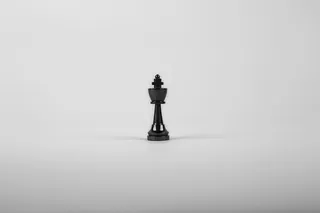 黑白、国际象棋、棋子、小雕像、国王、雕塑、阴影、单人