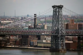 威廉斯堡大桥，东河，纽约，布鲁克林，曼哈顿，美国，大桥，天际线