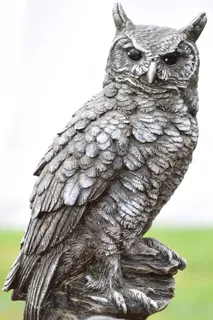 猫头鹰，陶瓷，人物，鸟，动物，动物主题，脊椎动物，猛禽