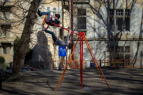 弓，建筑，人，人，脚手架，扶手，栏杆，三脚架