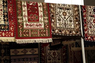 地毯，传统，颜色，着色，现场，绿色，黑色，mov