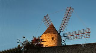 风车，马略卡岛，风车，风能，历史，旧风车，地中海，风力发电