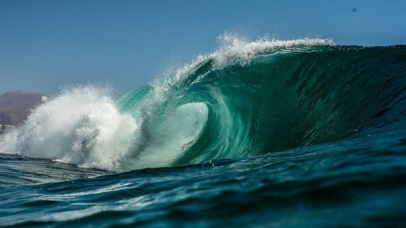 蓝色时刻的海浪 蓝色时刻的海浪