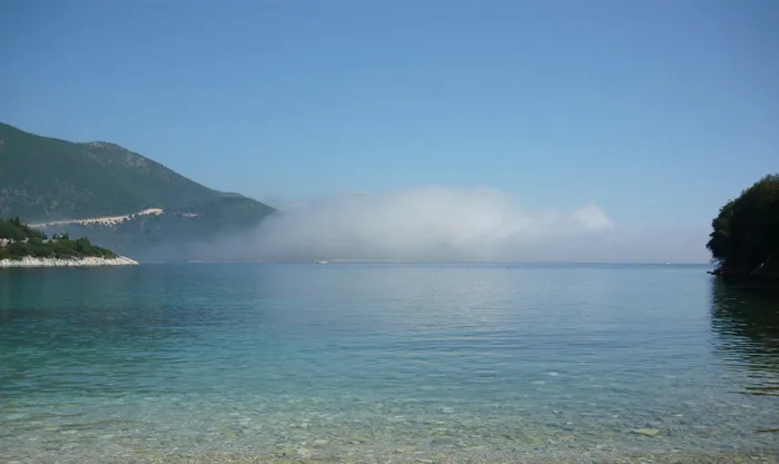 雾，获得学士学位，itaka，greece，sea，part，misty，water