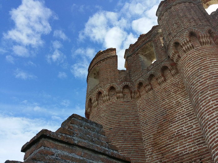 城堡，砖，古柯，低角度视图，建筑，建筑结构，云天，天空