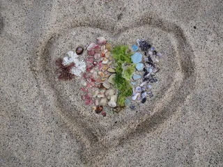 简介，沙滩，爱情，就在上面，没有人，高角度看，沙滩，自然