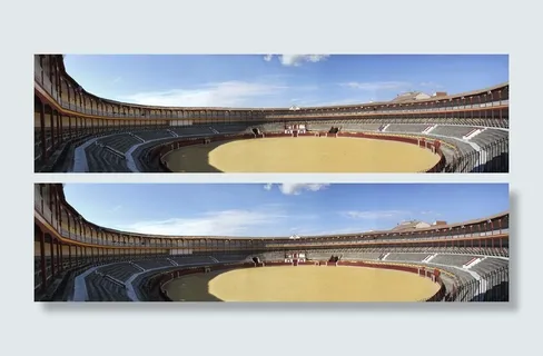 全景，广场，公牛，天空，没有人，天，建筑，水