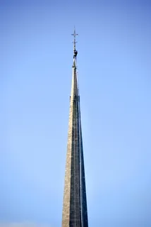 教堂，尖塔，蓝色，天空，*，十字架，危险，背景