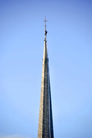 教堂，尖塔，蓝色，天空，*，十字架，危险，背景