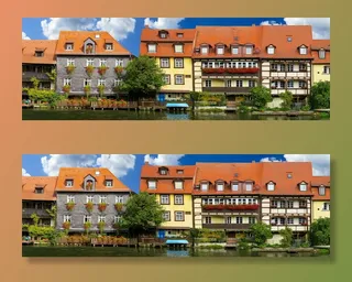 建筑，建筑，河流，桁架，船，班伯格，阳台，鲜花