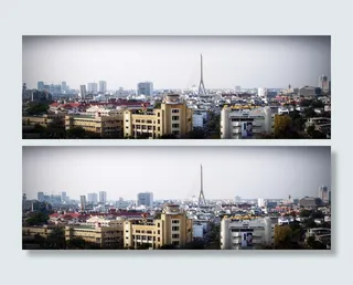 城市, 景观, 云, 天际线, 建筑, 亚洲, 曼谷, 建筑物