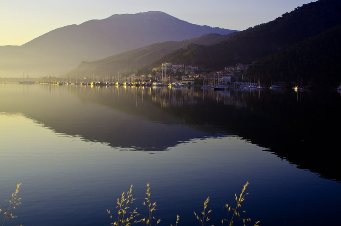 土耳其，Fethiye，Booked，湖，自然，水，倒影，山