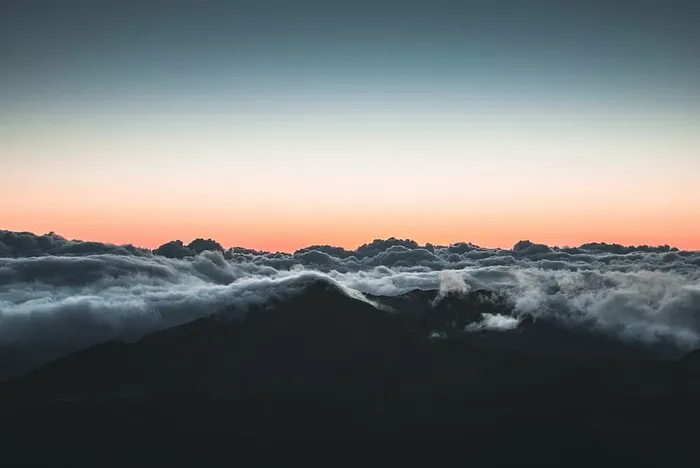 风景照片，山脉，海洋，海浪，日落，山脉，风景，山峰